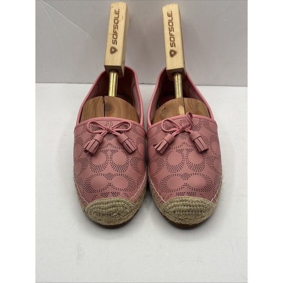 Coach C2782 Carson Espadrille Shoes Bubblegum Size 8 B - Picture 7 of 16